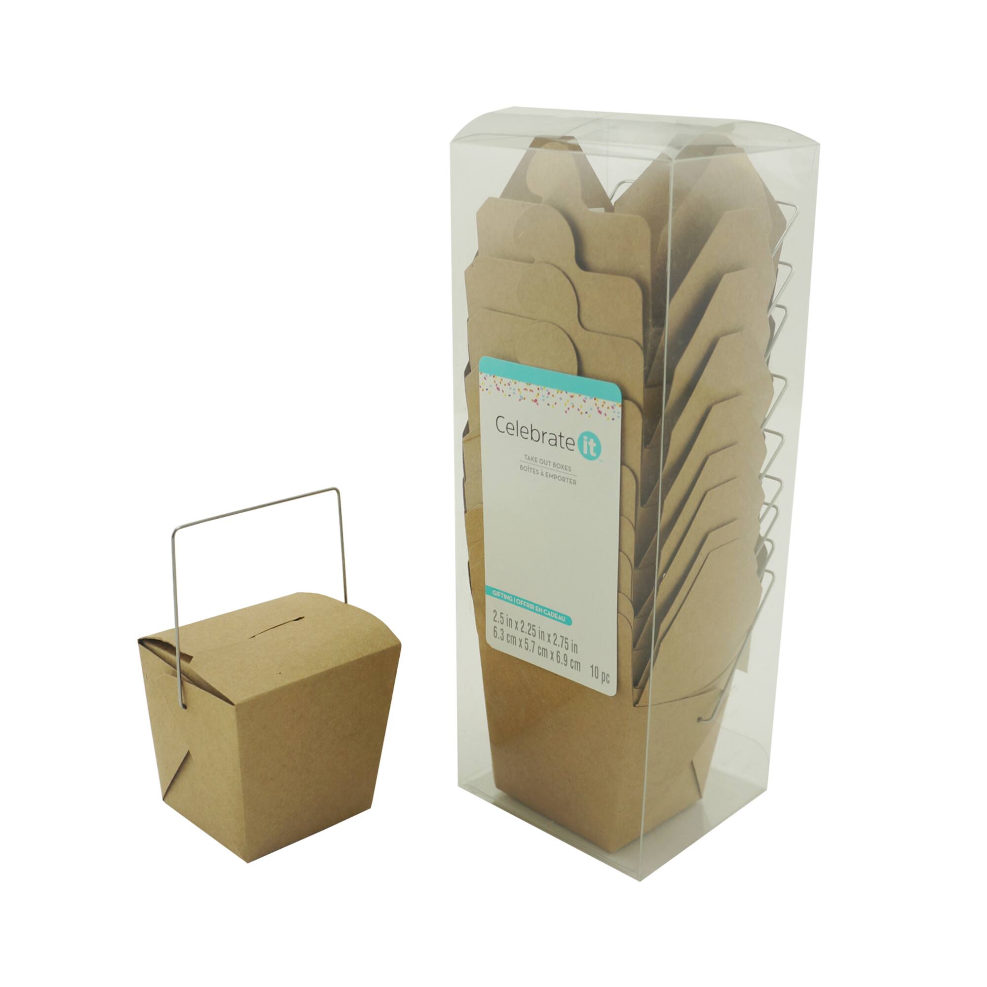 2.75" Kraft Take-Out Box Set by Celebrate It™